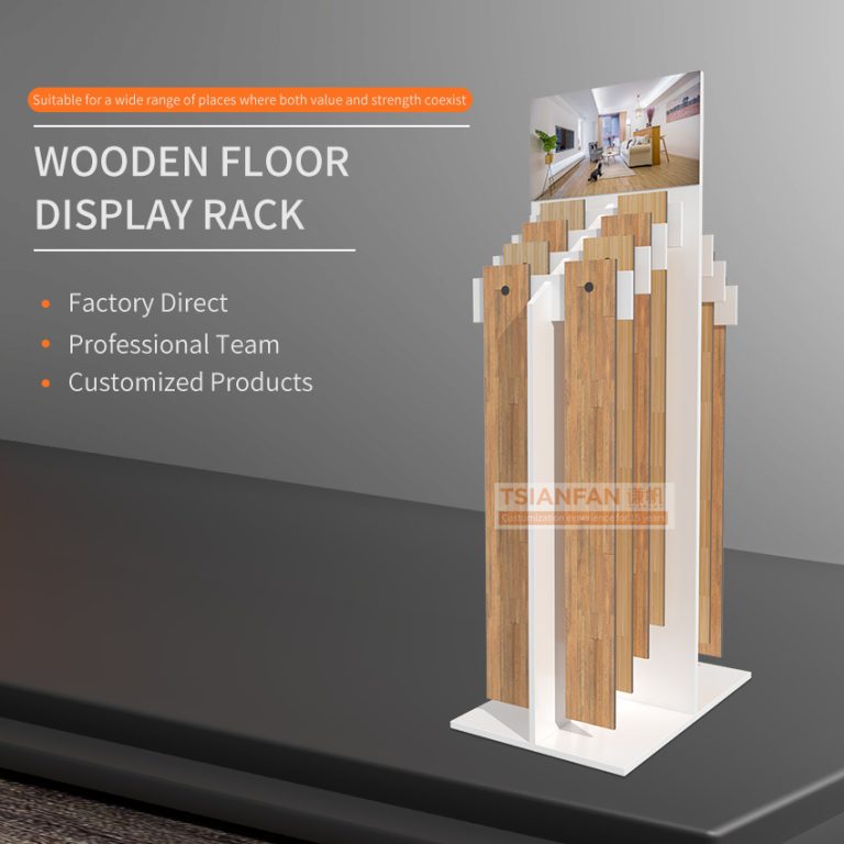Wood floor standing porcelain quartz display rack-WL1014  WL1014