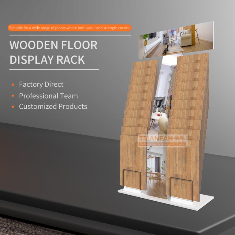 Wooden floor drawer multilayer stone display stand-WL1018  WL1018