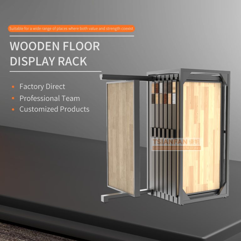 Push pull and rotary wood floor display rack-WT4004  WT4004
