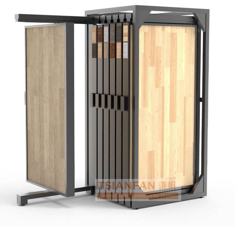 Space – Saving Foldable Wood Push – Pull Display Rack-MFCL001-1  MFCL001-1
