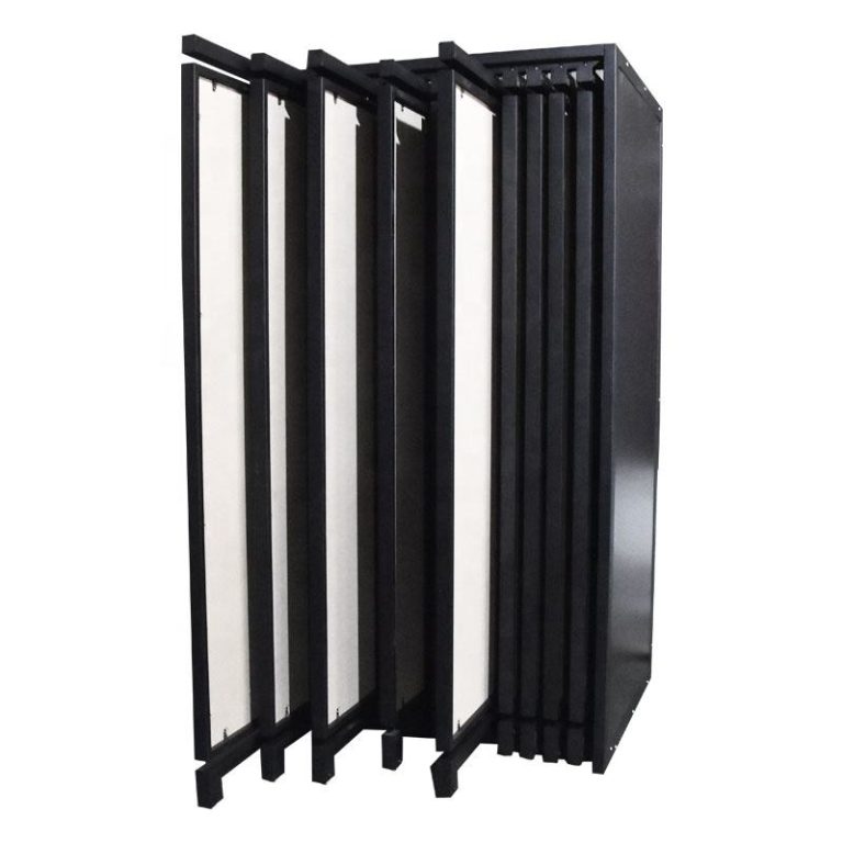 Adjustable – Compartment Wood Push – Pull Storage Rack-WDF004-3  WDF004-3