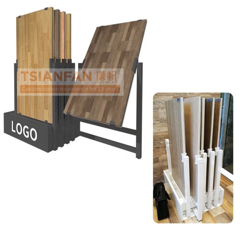 Space – Saving Foldable Wood Push – Pull Display Stand -WDF010-1  WDF010-1