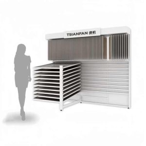 Stone horizontal push-pull display stand for tile display-XTF001-18 <span class="product-model"> XTF001-18</span>