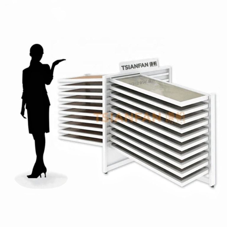 Stone Sample Display Stand with rails and sliding panel made of granite-CX001-5  CX001-5