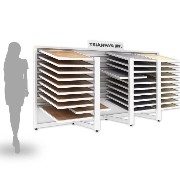 Sliding marble display with rotating tile sample display shelf-XTF002-2  XTF002-2