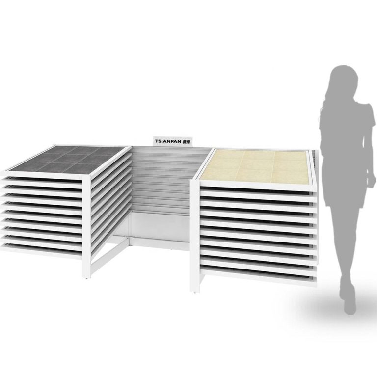 Horizontal pull-push tile display rack for exhibit displays-XTF001-2  XTF001-2