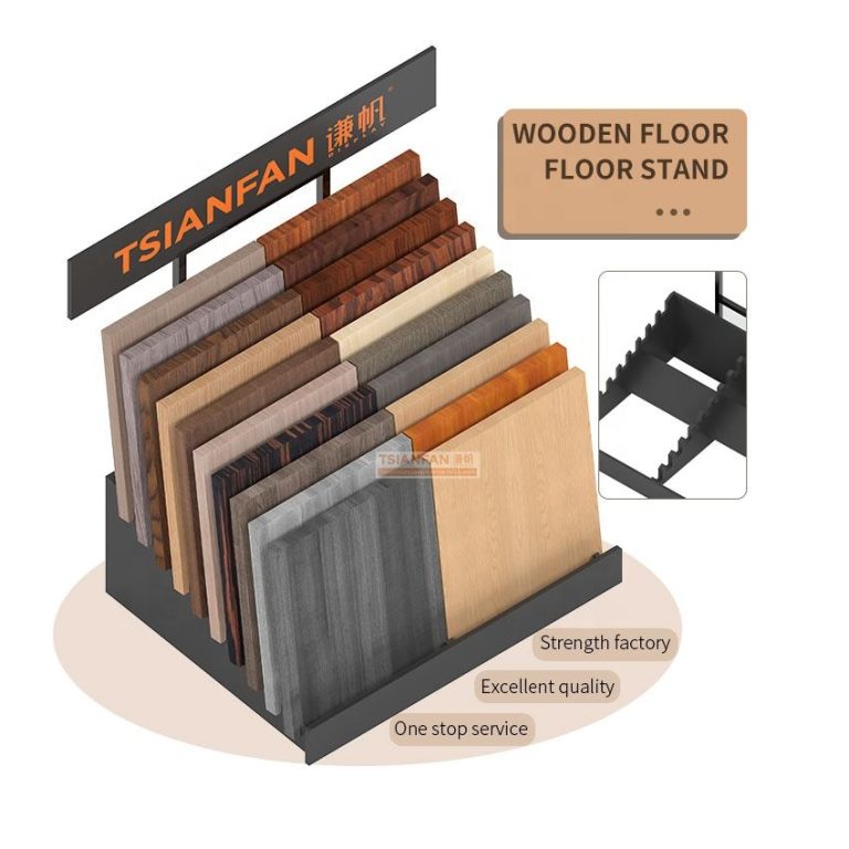 Solid Wood Plank Display Rack for Exceptional Durability -WE808  WE808