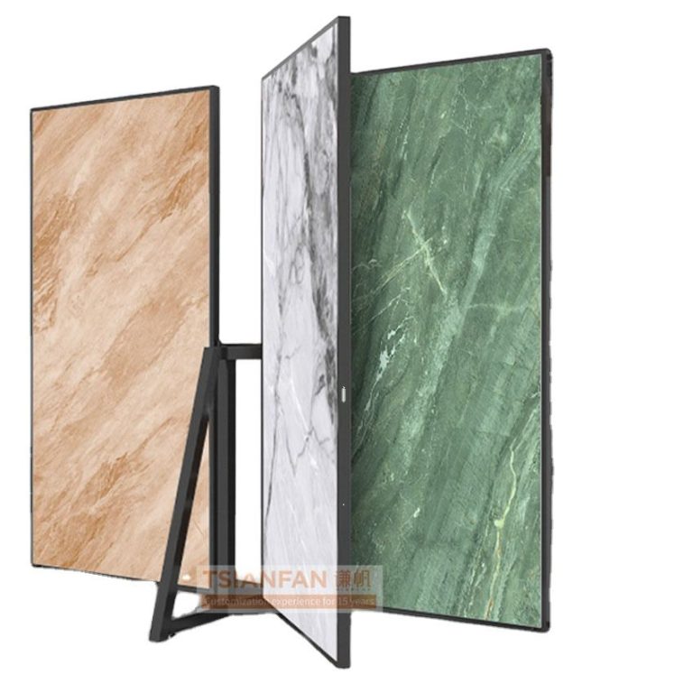 Custom floor tile display stand with page flipping function-FYF006-1  FYF006-1