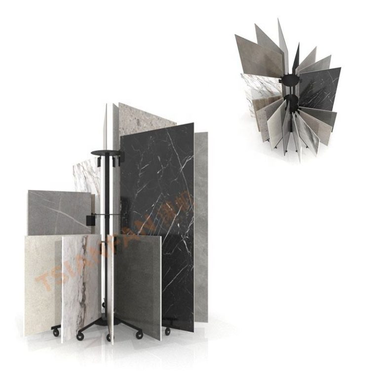 Metal Side Ceramic Tile Page-turning Display Shelf-XZFY001-2  XZFY001-2