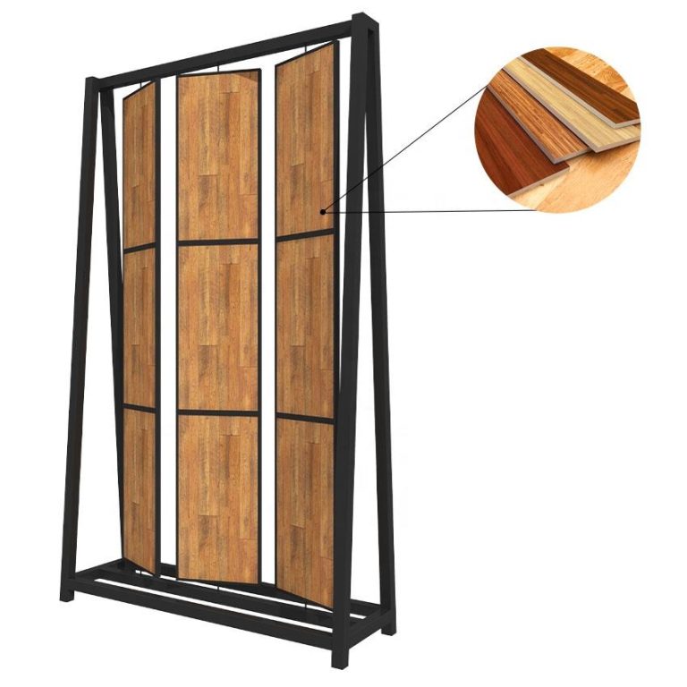 Adjustable – Slant Shelf Wood Floor Stand for Customized Display-WDF001-1  WDF001-1