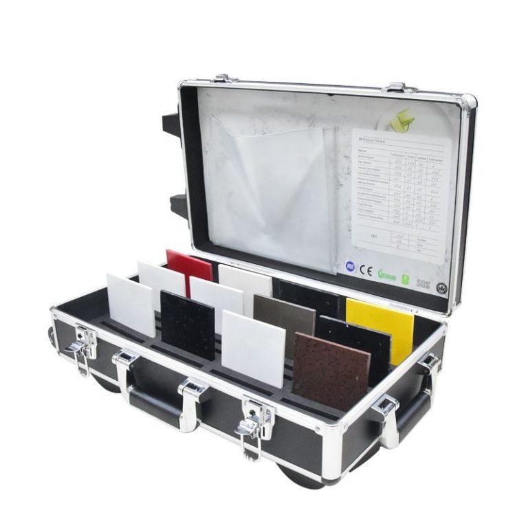 Uncover the Sophisticated Design Details of Porcelain Veneer Tile Sample Display Aluminum Case-LGX003-5  LGX003-5