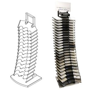 Marble sample metal porcelain quartz sample display rack-LD011-1 <span class="product-model"> LD011-1</span>
