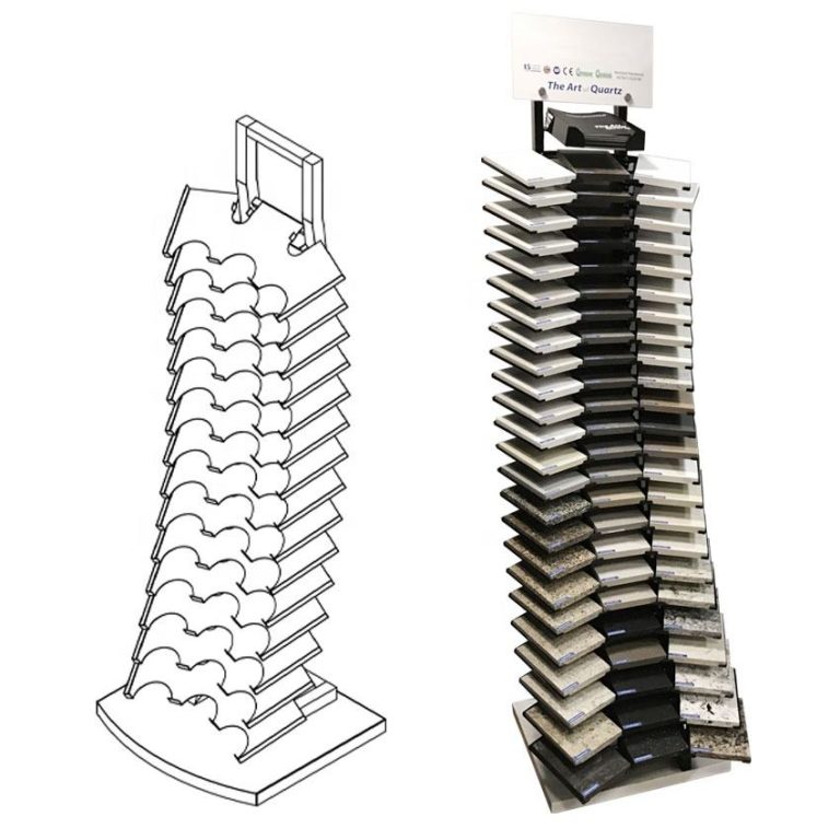 Marble sample metal porcelain quartz sample display rack-LD011-1  LD011-1