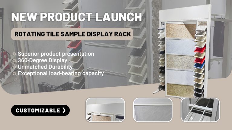 New Stone Floor-Standing Rotating Combined Sample Display Rack Launched by TsianFan – Redefining Texture Presentation with Versatility & Customization